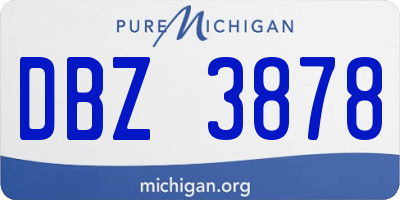 MI license plate DBZ3878