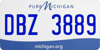 MI license plate DBZ3889