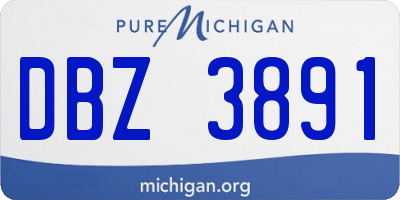 MI license plate DBZ3891