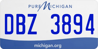 MI license plate DBZ3894