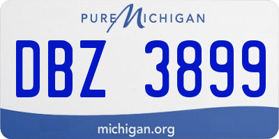 MI license plate DBZ3899