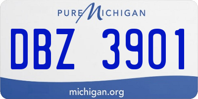 MI license plate DBZ3901