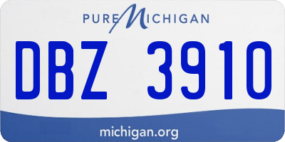 MI license plate DBZ3910