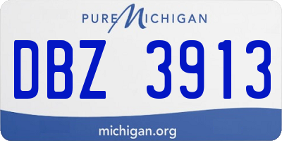 MI license plate DBZ3913