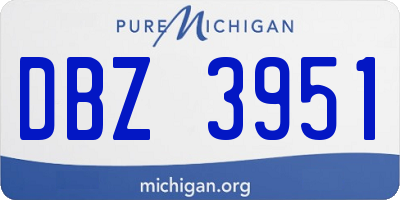 MI license plate DBZ3951