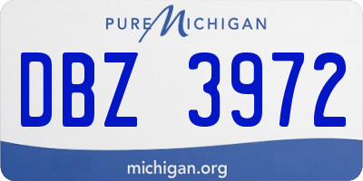MI license plate DBZ3972