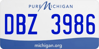 MI license plate DBZ3986