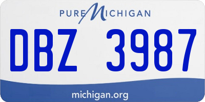 MI license plate DBZ3987