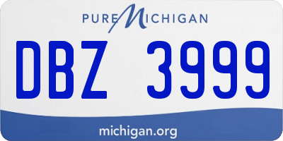 MI license plate DBZ3999