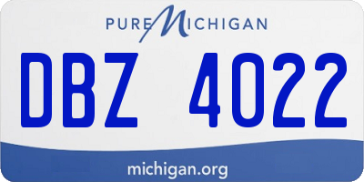 MI license plate DBZ4022