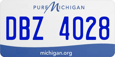 MI license plate DBZ4028