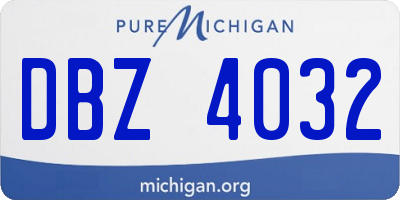 MI license plate DBZ4032
