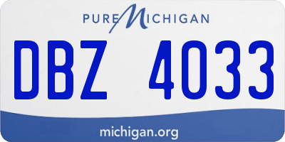 MI license plate DBZ4033