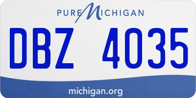 MI license plate DBZ4035