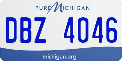 MI license plate DBZ4046