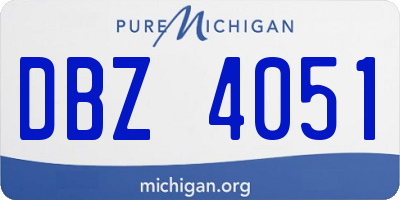 MI license plate DBZ4051