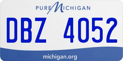 MI license plate DBZ4052