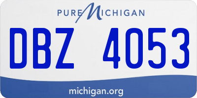 MI license plate DBZ4053