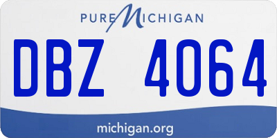 MI license plate DBZ4064