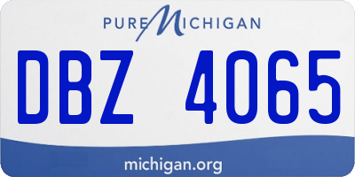 MI license plate DBZ4065