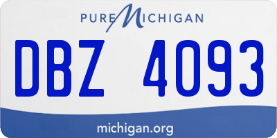 MI license plate DBZ4093