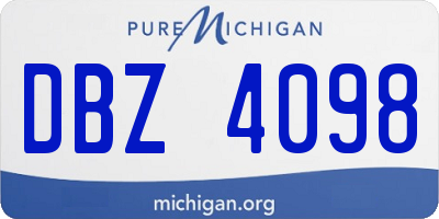 MI license plate DBZ4098