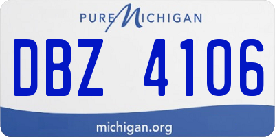 MI license plate DBZ4106