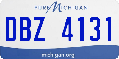 MI license plate DBZ4131