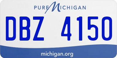 MI license plate DBZ4150