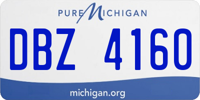 MI license plate DBZ4160
