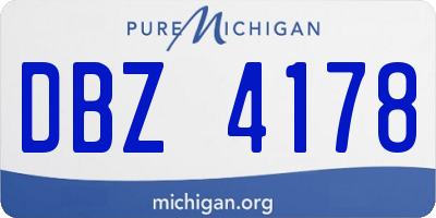 MI license plate DBZ4178