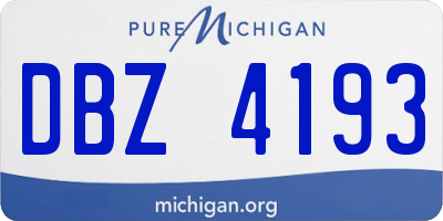 MI license plate DBZ4193