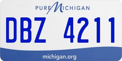 MI license plate DBZ4211