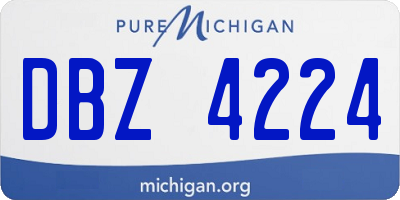 MI license plate DBZ4224