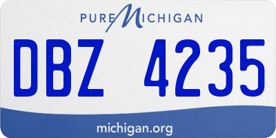 MI license plate DBZ4235