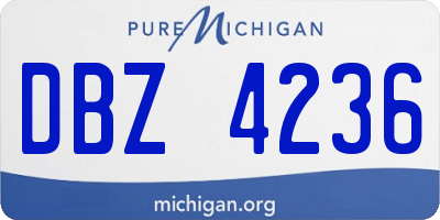 MI license plate DBZ4236