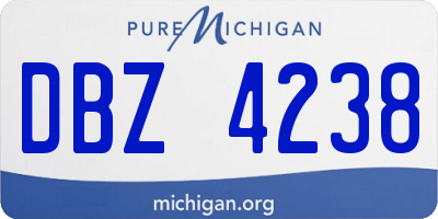 MI license plate DBZ4238