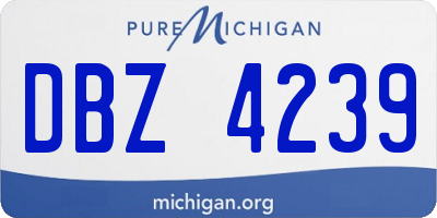 MI license plate DBZ4239