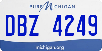 MI license plate DBZ4249