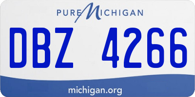 MI license plate DBZ4266