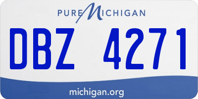 MI license plate DBZ4271