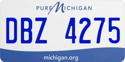 MI license plate DBZ4275