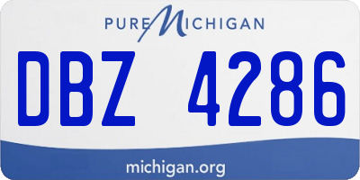 MI license plate DBZ4286