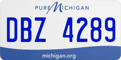MI license plate DBZ4289