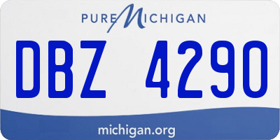 MI license plate DBZ4290