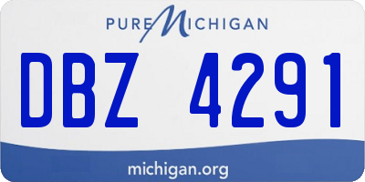 MI license plate DBZ4291