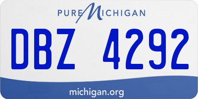 MI license plate DBZ4292