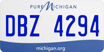 MI license plate DBZ4294