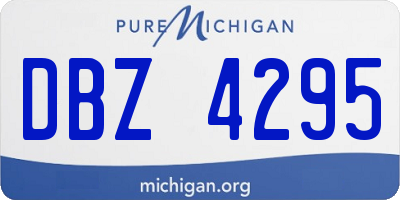 MI license plate DBZ4295