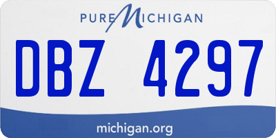 MI license plate DBZ4297